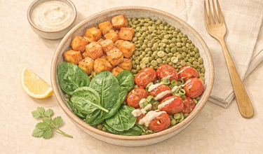 Roasted Sweet Potato & Lentil Power Bowl - фото